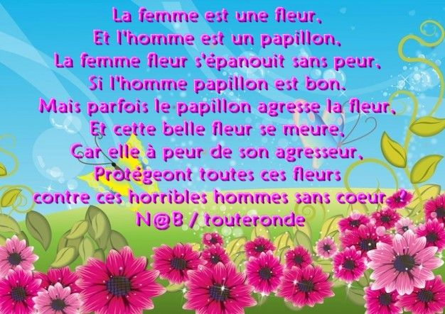Entre une fleur et un papillon : mon poème