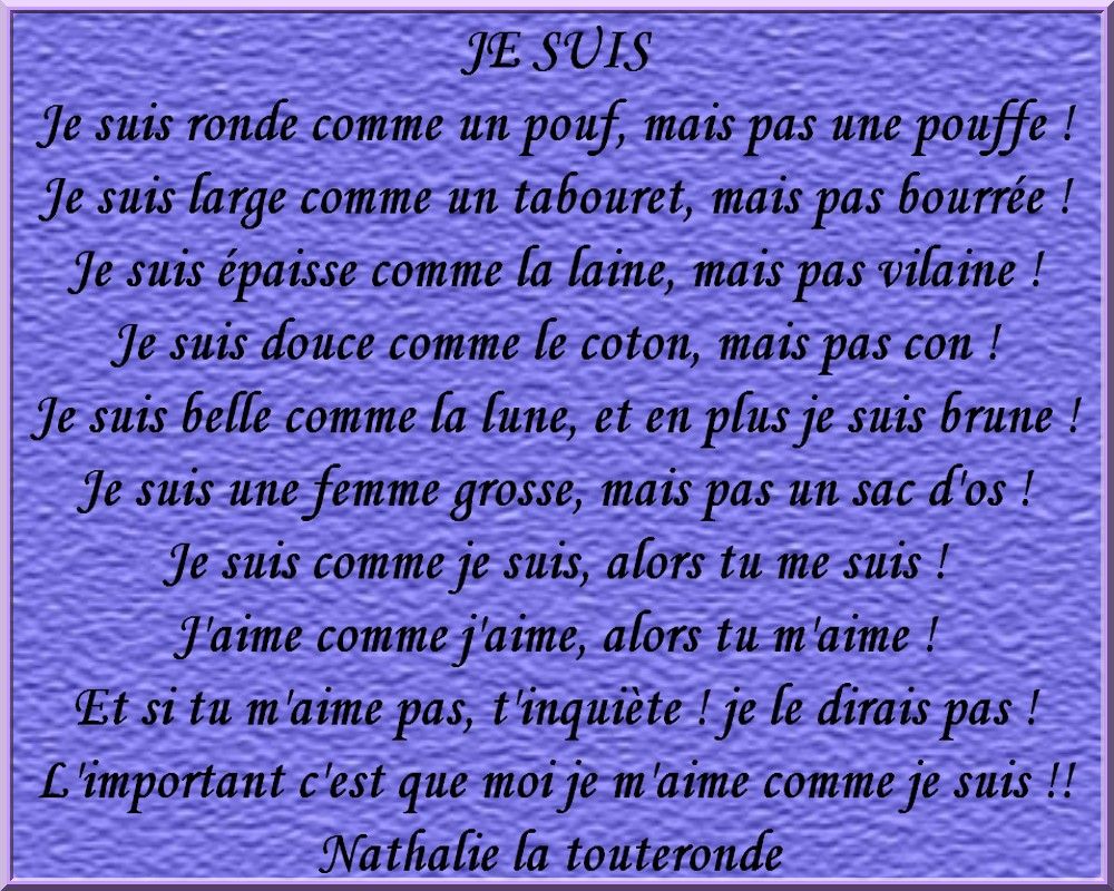 JE SUIS..
